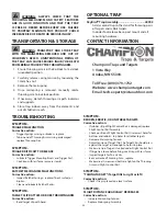 Preview for 11 page of Champion 40904 Owner'S And Operator'S Manual