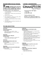 Предварительный просмотр 11 страницы Champion 40906 Owner'S/Operator'S Manual