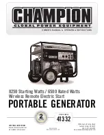 Preview for 1 page of Champion 41332 Owner'S Manual & Operating Instructions