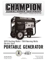 Champion 41537 Owner'S Manual & Operating Instructions preview