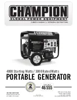 Preview for 1 page of Champion 46555 Owner'S Manual & Operating Instructions