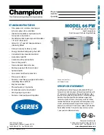 Preview for 1 page of Champion 66 PW Specifications