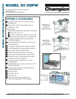 Preview for 6 page of Champion 80 HDPW Specifications