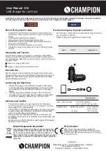 Preview for 2 page of Champion 94950CH User Manual