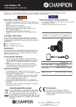 Предварительный просмотр 2 страницы Champion 97034CH User Manual