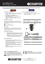 Предварительный просмотр 2 страницы Champion 97053CH User Manual