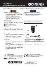 Предварительный просмотр 5 страницы Champion 97053CH User Manual