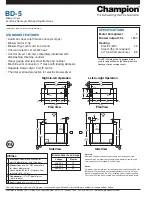 Предварительный просмотр 2 страницы Champion BD-5 Specifications