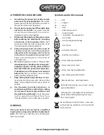 Preview for 4 page of Champion Brute Platinum XLT Tapper Operator'S Manual