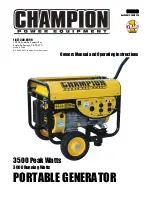 Preview for 1 page of Champion C40012 Owner'S Manual And Operating Instructions