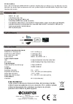 Preview for 6 page of Champion CH2010 User Manual