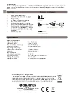 Предварительный просмотр 2 страницы Champion CH2020 User Manual