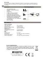 Preview for 4 page of Champion CH2020 User Manual