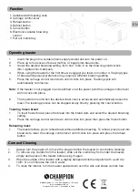 Preview for 3 page of Champion CHBR400 User Manual