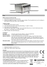 Preview for 3 page of Champion CHBR420 User Manual