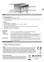 Preview for 9 page of Champion CHBR420 User Manual