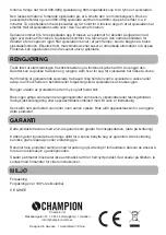 Preview for 9 page of Champion CHCF100 User Manual