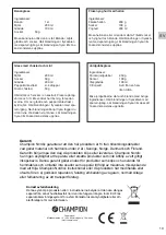 Preview for 11 page of Champion CHGM210 User Manual