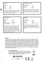 Preview for 16 page of Champion CHGM210 User Manual