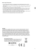 Preview for 5 page of Champion CHKB610 User Manual