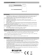 Preview for 7 page of Champion CHKK110 User Manual