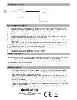 Preview for 16 page of Champion CHKK110 User Manual