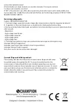 Preview for 10 page of Champion CHMW020 Instruction Manual