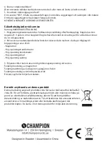 Предварительный просмотр 20 страницы Champion CHMW020 Instruction Manual