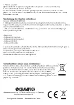 Preview for 50 page of Champion CHMW020 Instruction Manual