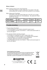 Preview for 4 page of Champion CHPB080 User Manual