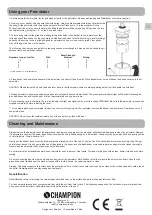 Preview for 3 page of Champion CHPK110 User Manual