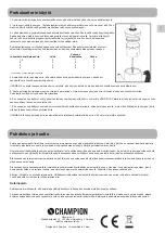 Preview for 11 page of Champion CHPK110 User Manual