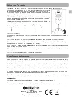 Предварительный просмотр 3 страницы Champion CHPK120 User Manual