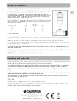 Предварительный просмотр 5 страницы Champion CHPK120 User Manual