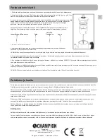 Preview for 11 page of Champion CHPK120 User Manual