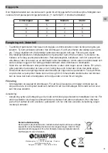 Preview for 7 page of Champion CHPK210 User Manual