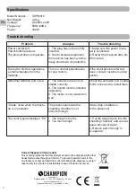 Предварительный просмотр 8 страницы Champion CHPM310 User Manual