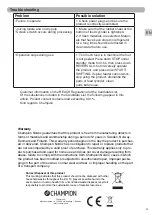 Preview for 5 page of Champion CHSJ510 User Manual