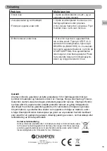 Preview for 17 page of Champion CHSJ510 User Manual