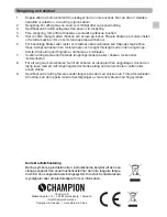 Предварительный просмотр 7 страницы Champion CHSM110 User Manual