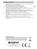 Preview for 13 page of Champion CHSM110 User Manual