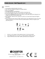 Preview for 5 page of Champion CHSPK100 User Manual