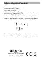 Preview for 6 page of Champion CHSPK100 User Manual