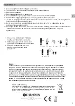 Предварительный просмотр 3 страницы Champion CHSPK120 User Manual