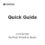 Предварительный просмотр 1 страницы Champion CHTW100 Quick Manual