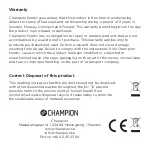 Предварительный просмотр 7 страницы Champion CHTW100 Quick Manual