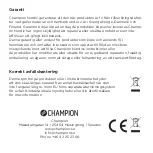 Предварительный просмотр 14 страницы Champion CHTW100 Quick Manual