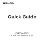 Предварительный просмотр 1 страницы Champion CHTW400 Quick Manual