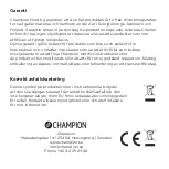 Preview for 14 page of Champion CHTW400 Quick Manual