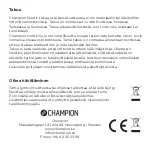 Предварительный просмотр 28 страницы Champion CHTW400 Quick Manual